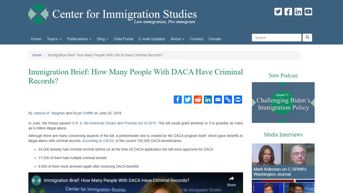 Immigration Brief: How Many People With DACA Have Criminal Records?
